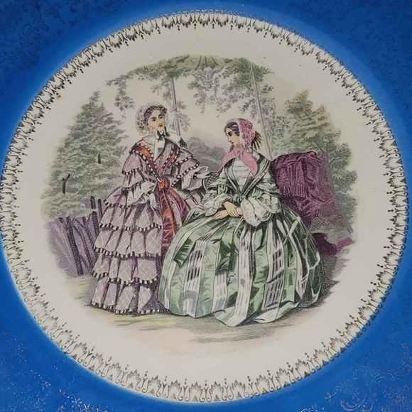Vtg Century by Salem Godey Ladies Decorative Collector Plate with 23K Gold Trim - Picture 9 of 10